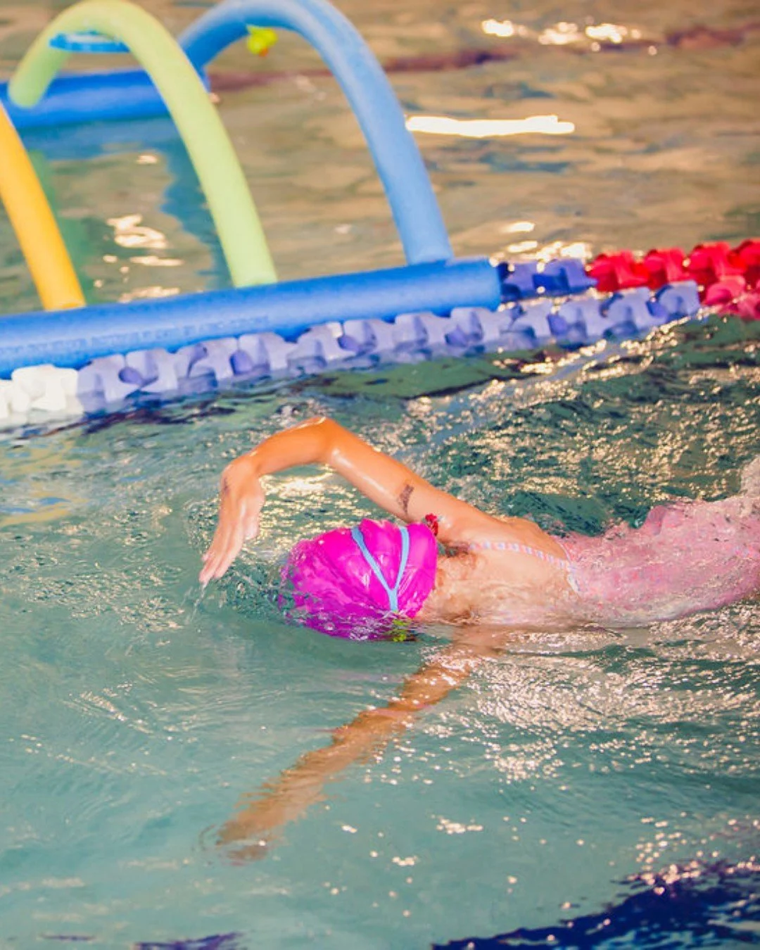 Did you know that swimming uses almost every muscle in your body? 🏊

When you swim, your arms, legs, tummy and back all work together - that's why swimming makes you so strong! 💪