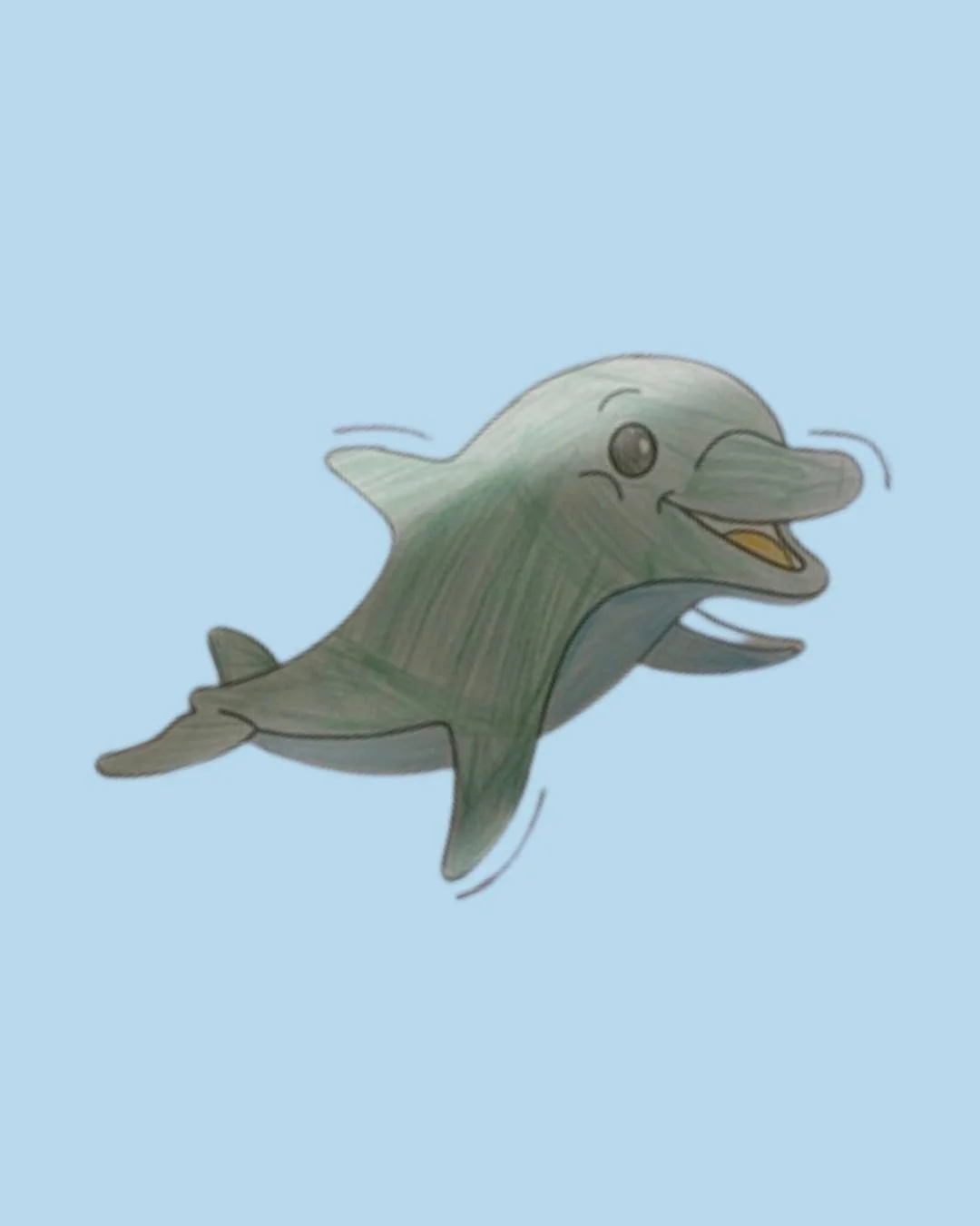 Our dolphin has a name: Introducing Denise the Dolphin! 🐬

When we swim butterfly, we move our bodies just like Denise - smooth and strong through the water. Keep your legs and feet glued together as you kick and remember to keep your head still whi