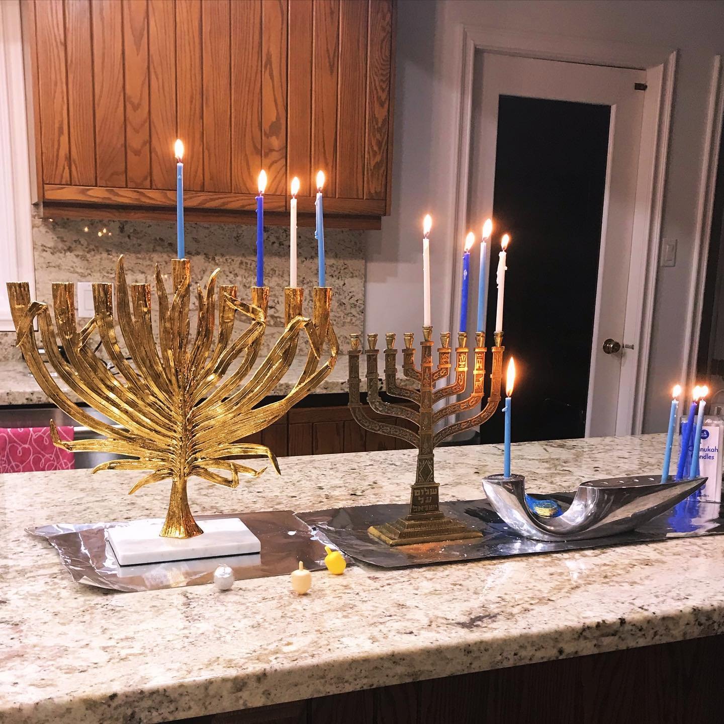חג חנוכה שמח לכלם!!! 
עם ישראל חי!
Happy #hanukkah 

Oh...just another holiday about someone trying to wipe out all the Jewish people. Ever notice how the majority of Jewish holidays are celebrating our survival against the odds?