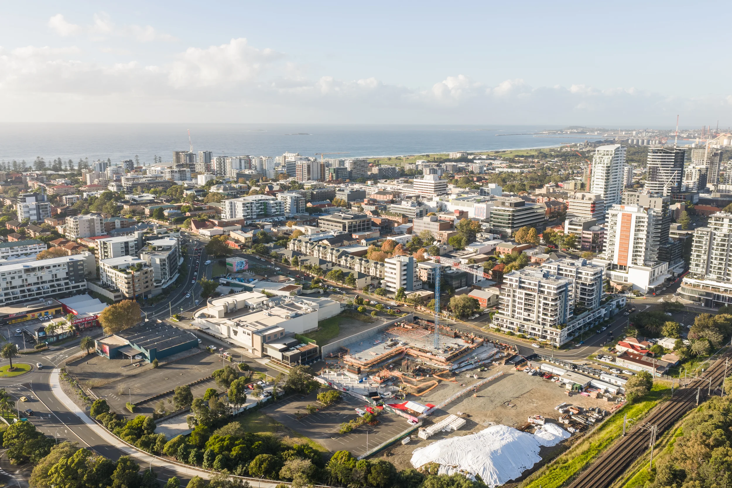 Drone shot of Keira Place and its surroundings