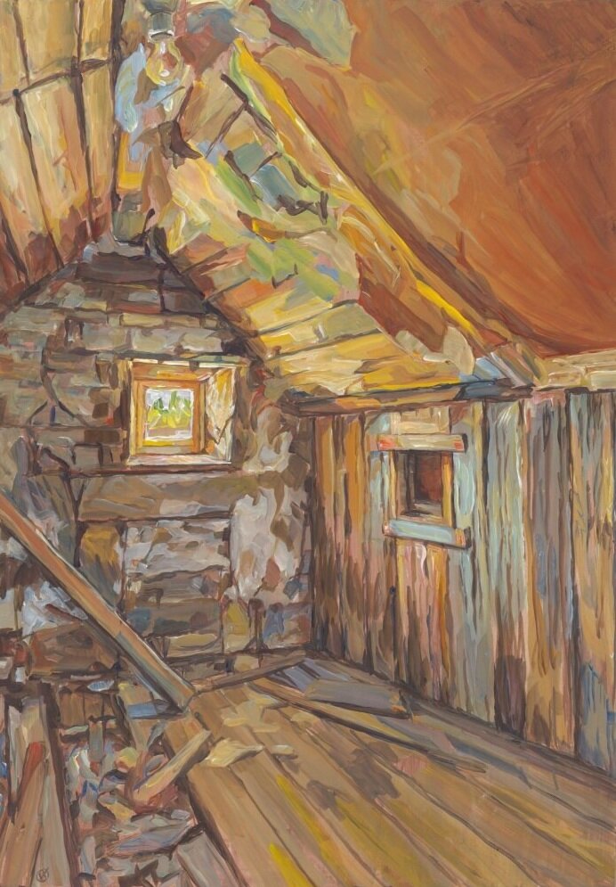 Hobbit House III acrylic 60 x 42 cm