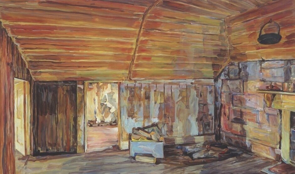 Hobbit House I, Oatlands acrylic 42 x 70 cm