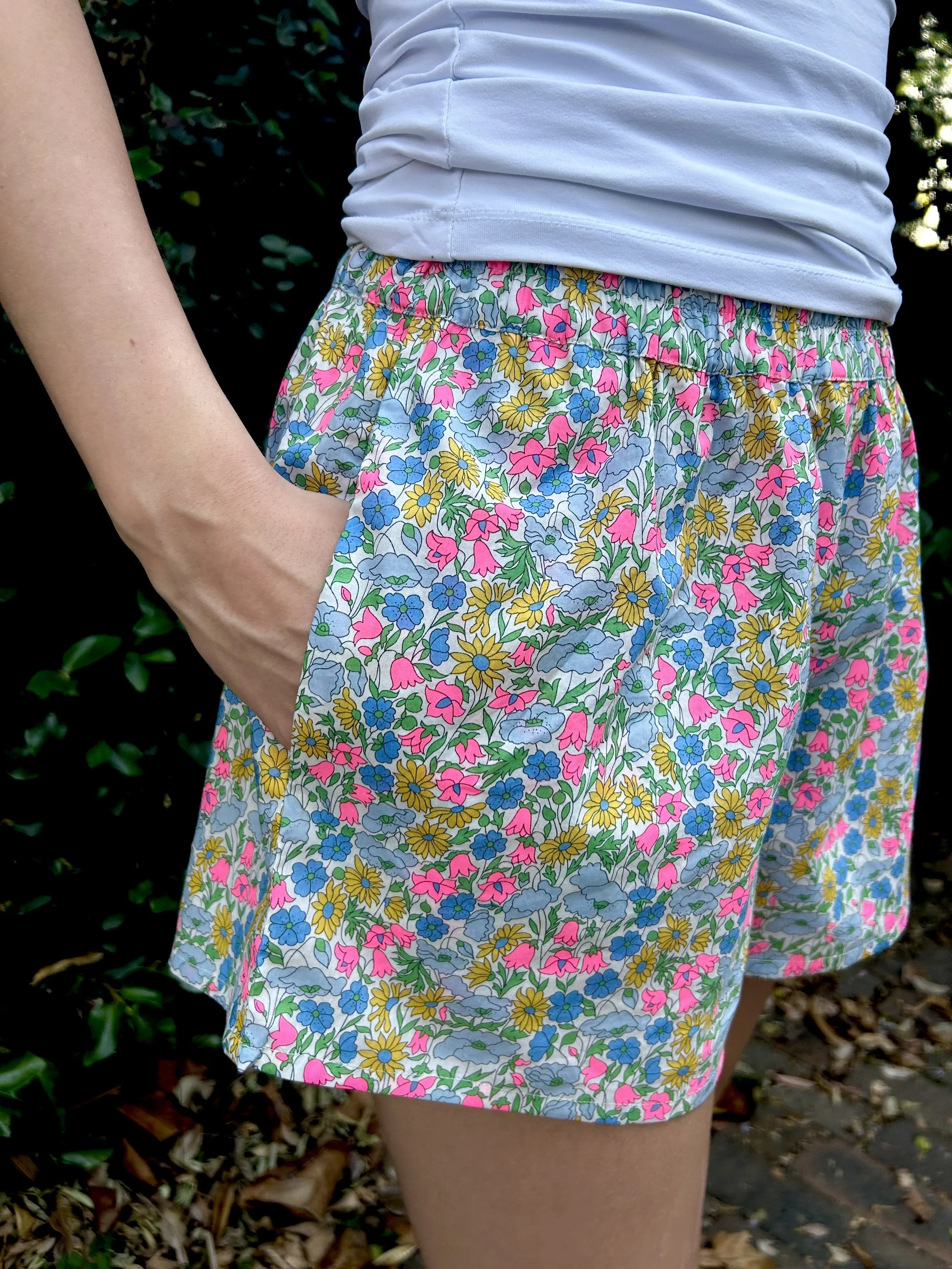Girls PJ Shorts - Liberty 'Poppy & Daisy' for Megan