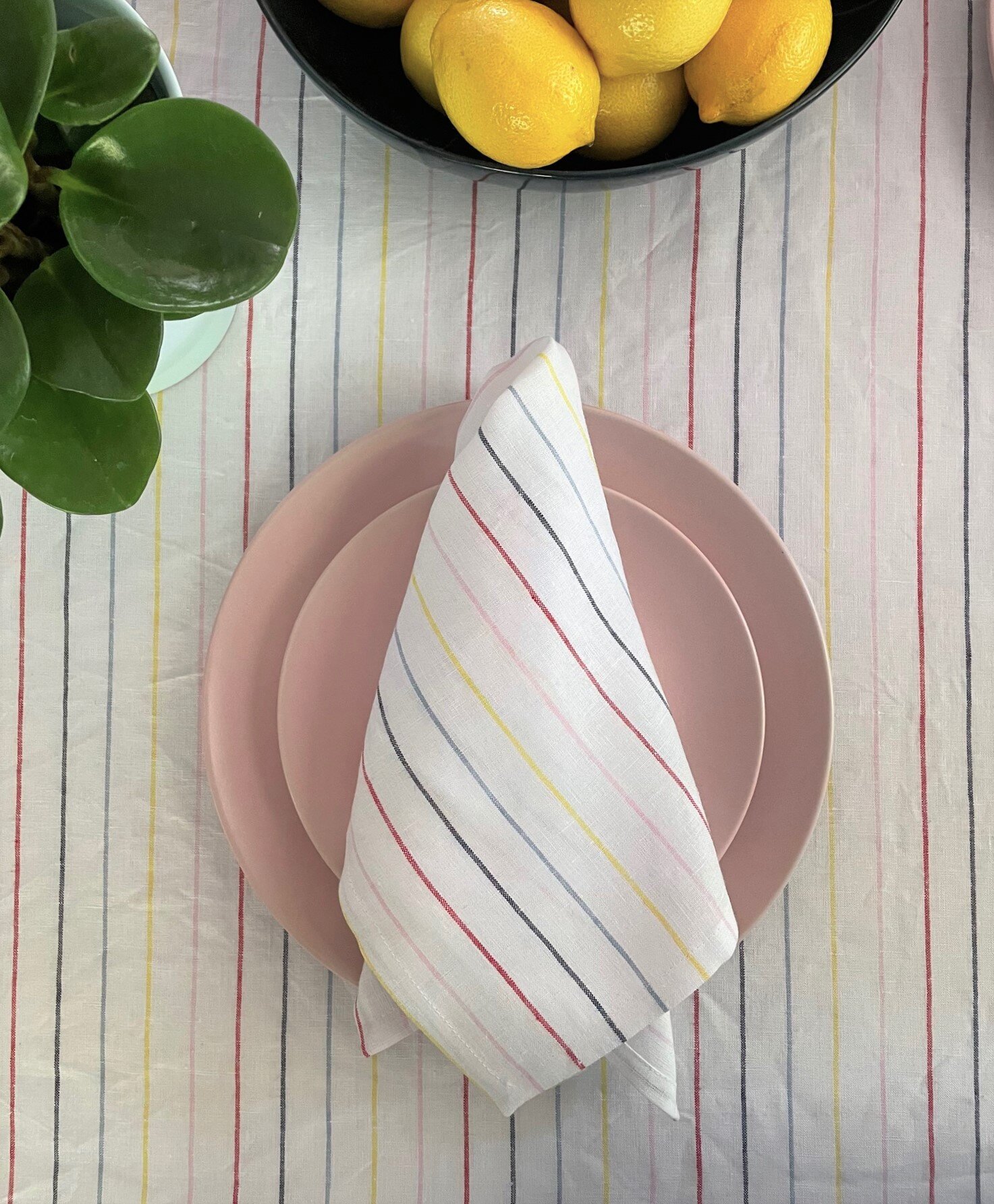 Linen napkins 'Stripes' set of 4