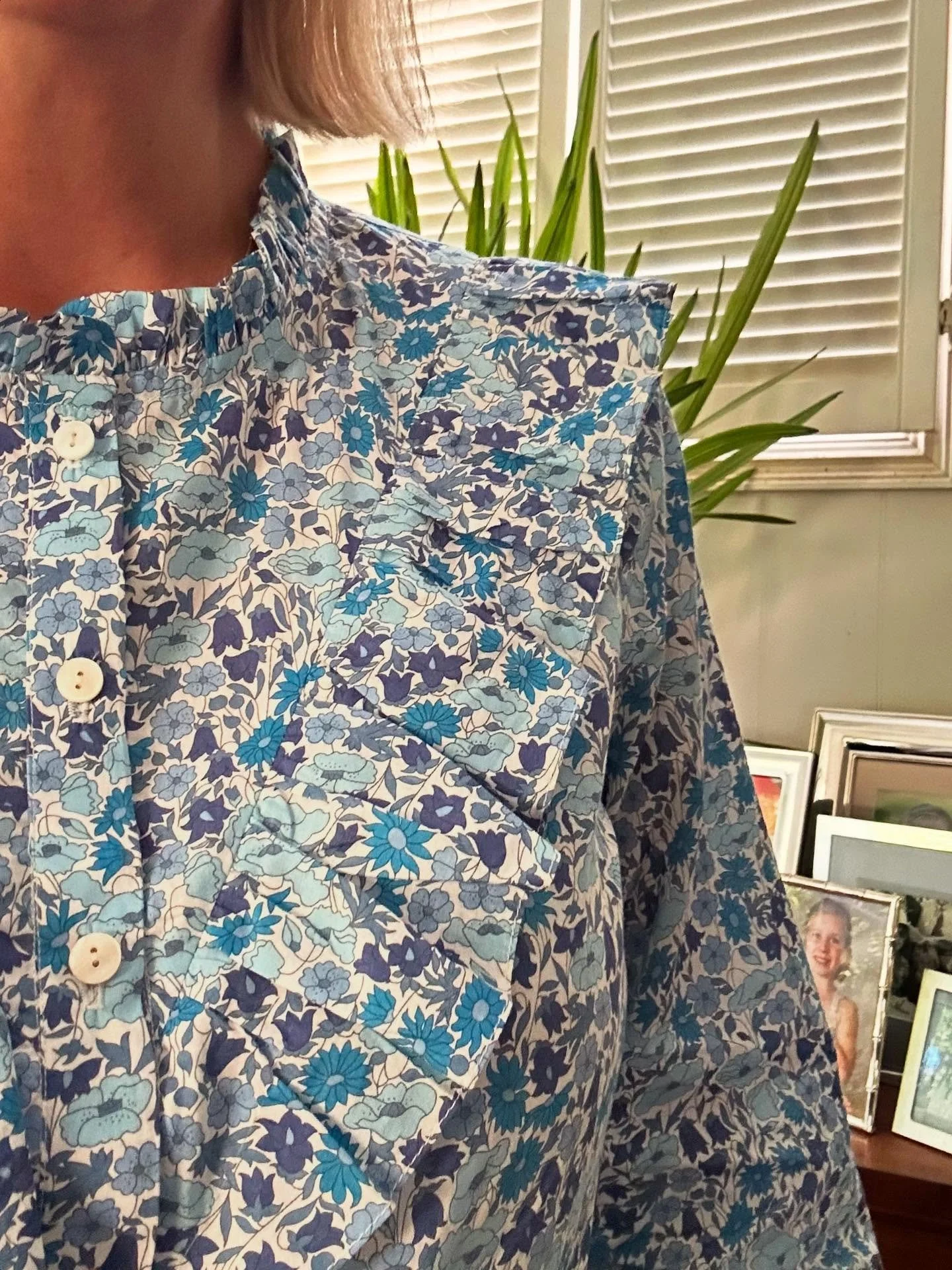 Just a new frilly Liberty blouse for a day Tuckshop. And it happens to be the school colours.💙 Classic &lsquo;Poppy &amp; Daisy&rsquo; never fails to deliver the goods.