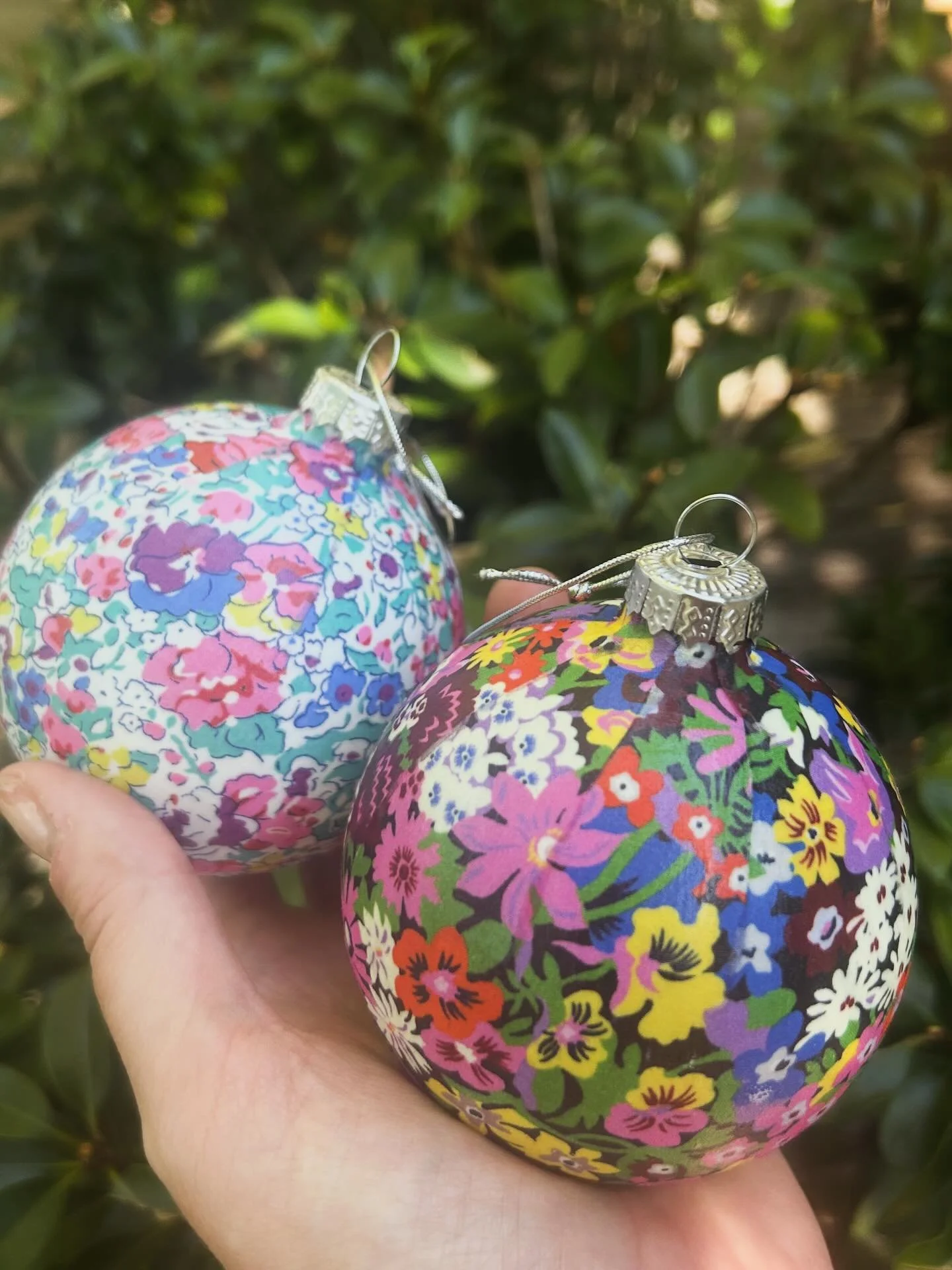 Yep, it&rsquo;s Christmas bauble making season! This customer is getting in early with Liberty &lsquo;Claire Aude&rsquo; and &lsquo;Thorpe&rsquo;. Always a winner on the Christmas tree. Shop online for more prints and colours.