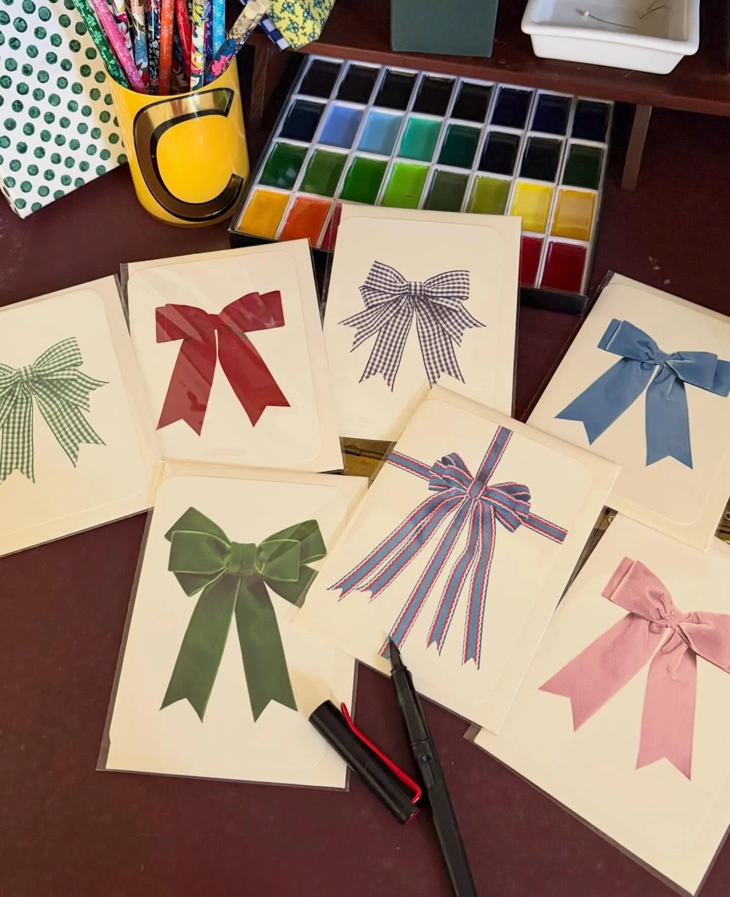 Something I love just as much as fabric is stationery. Cards, wrapping paper, pencils. All of it. 
I&rsquo;ve wanted to gradually add products made by others to my store and I fell in love with these cards. Blank inside to suit many occasions, and al