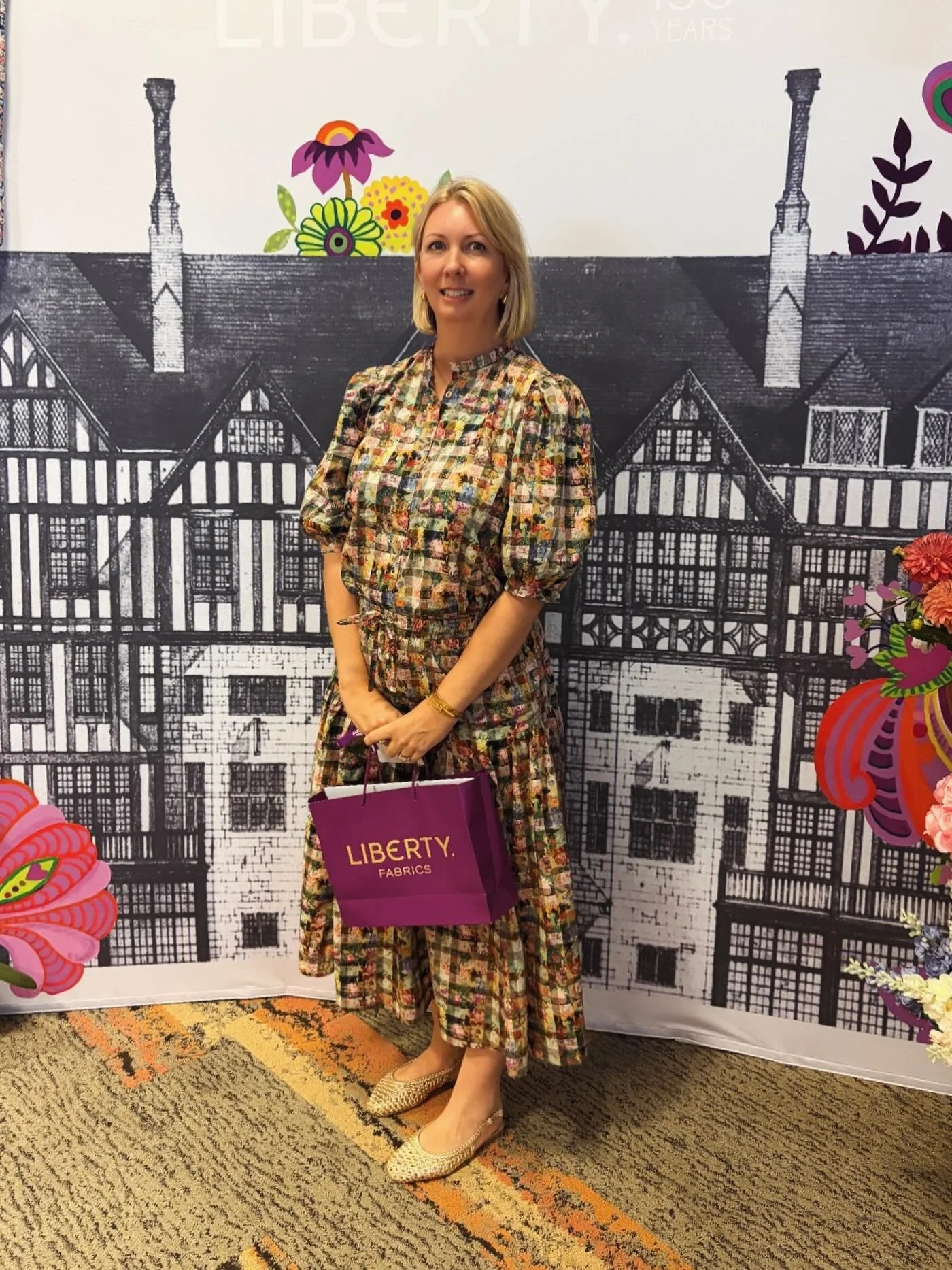 Full ensemble in Liberty &lsquo;Archive Gingham&rsquo; at the Brisbane Liberty showcase organised by @regent_street_fabrics and @libertyfabrics