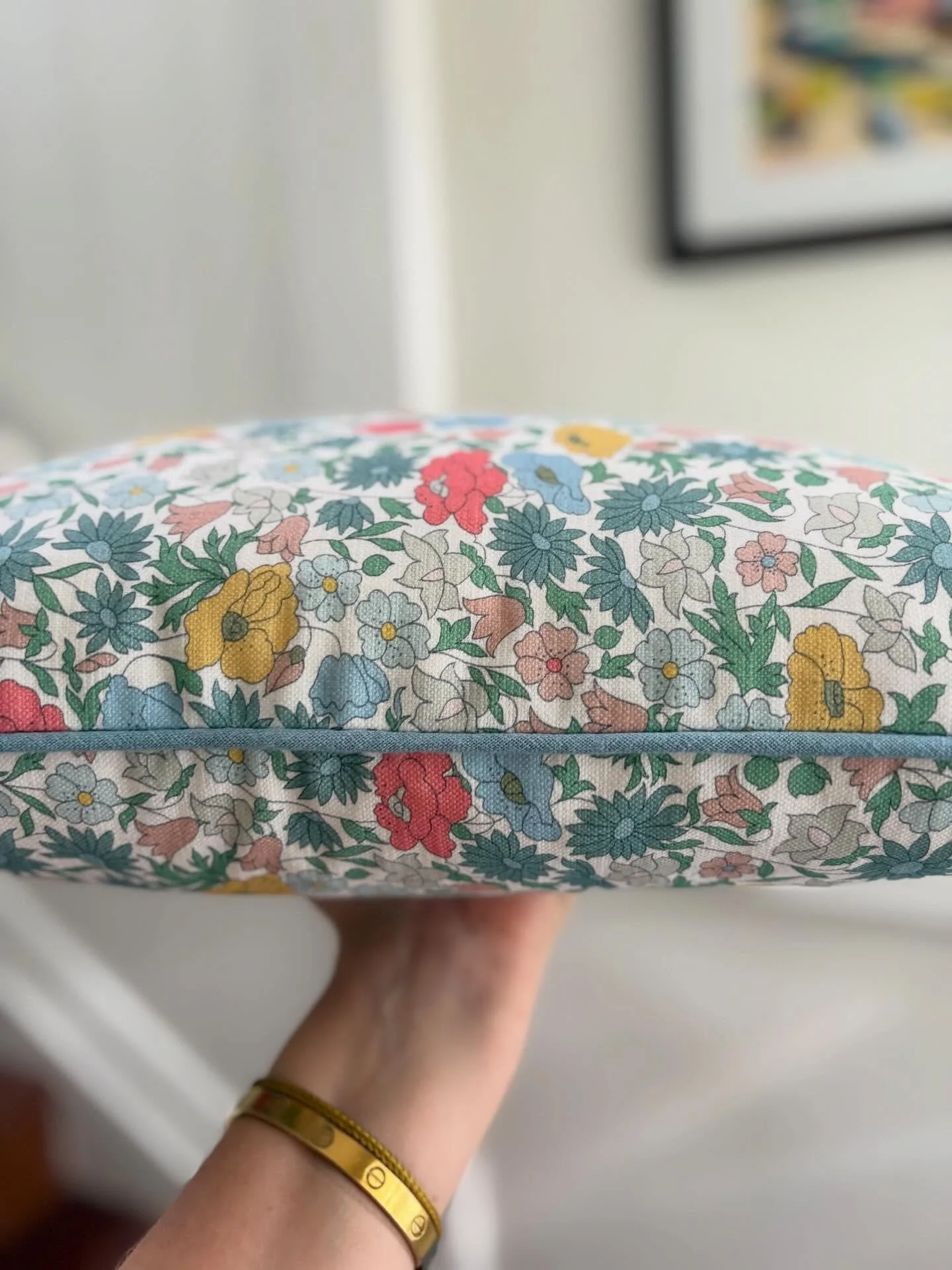 Lots and lots of new cushion covers available online now. Liberty Interiors and Anna Spiro fabrics featuring heavily. 
Shop link in bio