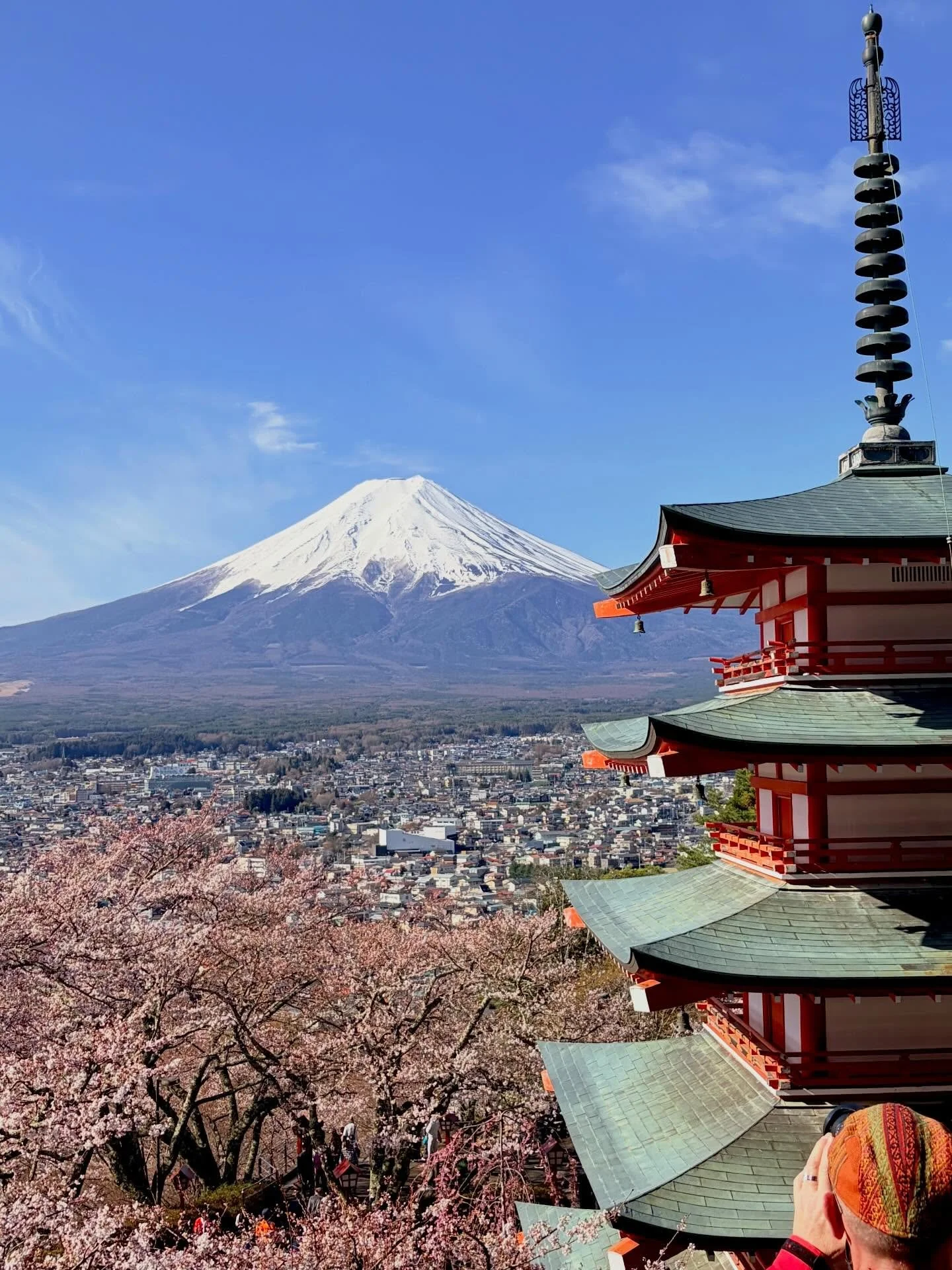 So lucky to Fuji-san, the shy mountain, today. Beautiful waterfalls, shrines and spring flowers