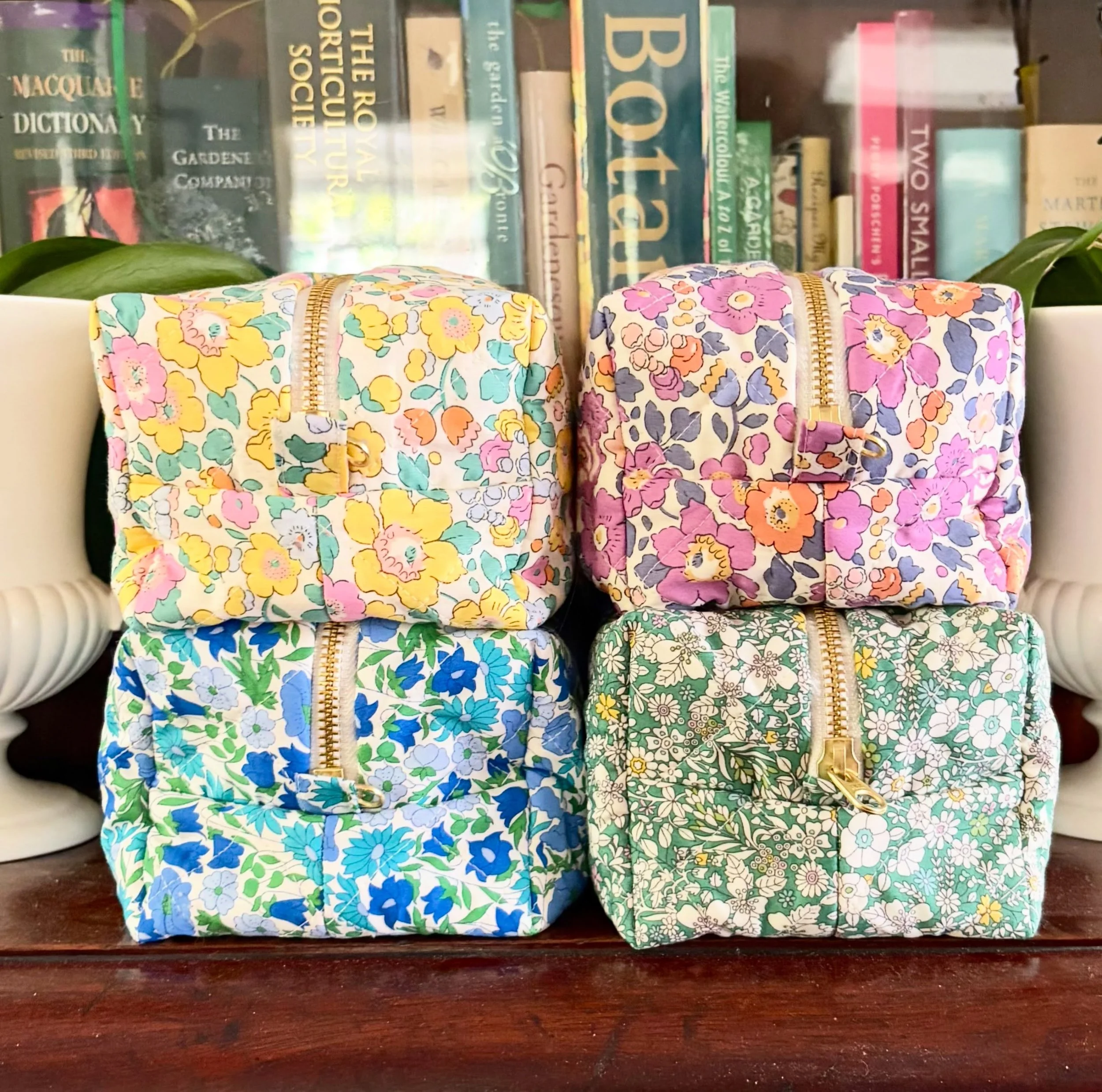 The new colours from the Liberty Classics range had me oohing and aahing. And think they are beautifully showcased in my new quilted makeup bags. Inside is lined with water repellent fabric, along with hard wearing metal zip. 
Perfect Christmas prese