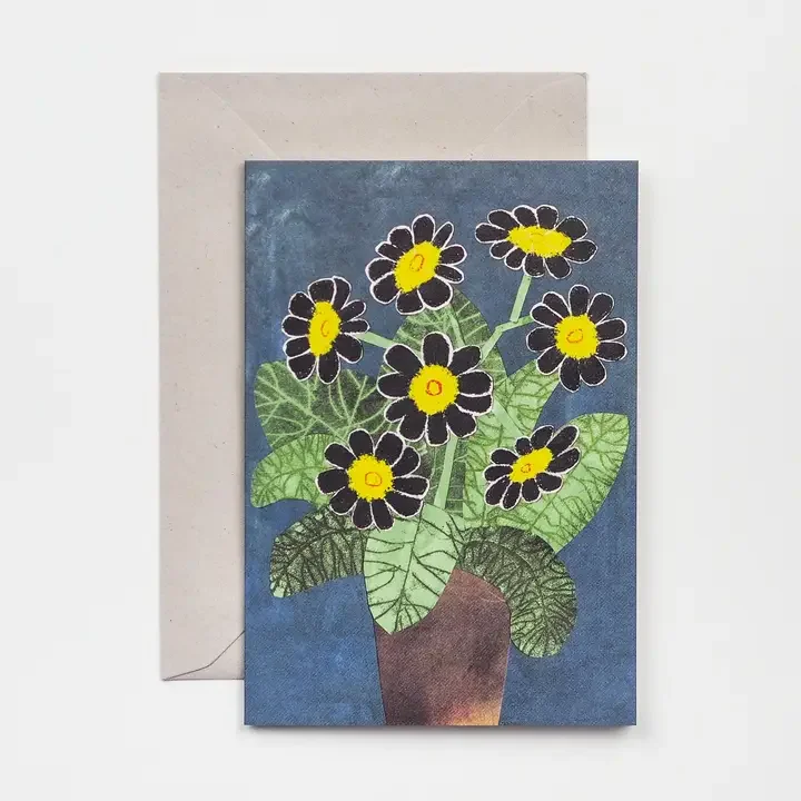 Black Auricula blank card