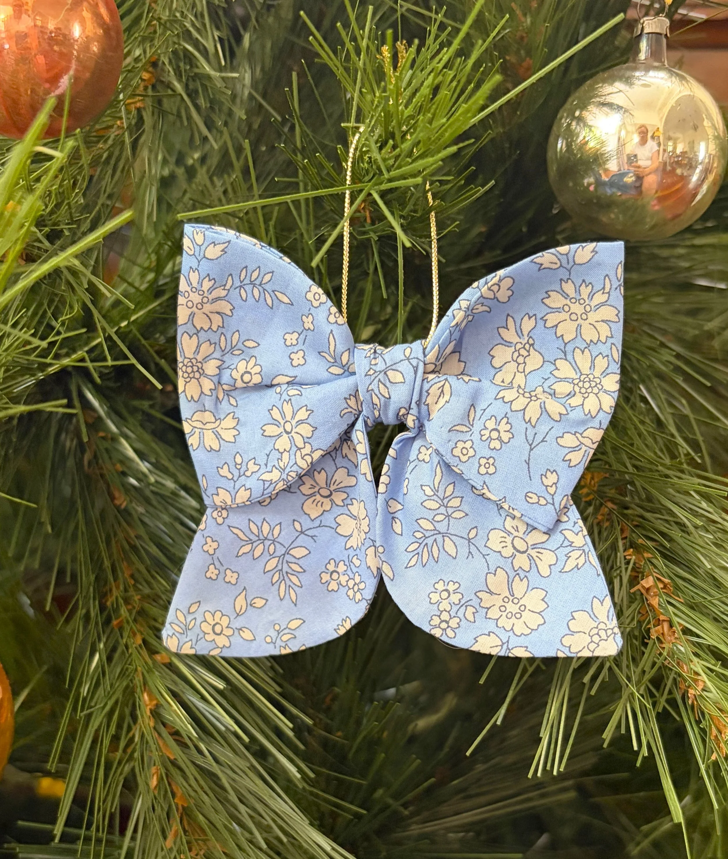 Liberty of London Christmas bow 'Capel' blue