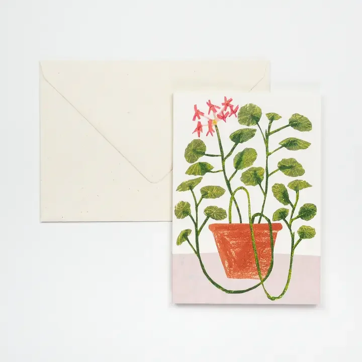 Geraniums blank card
