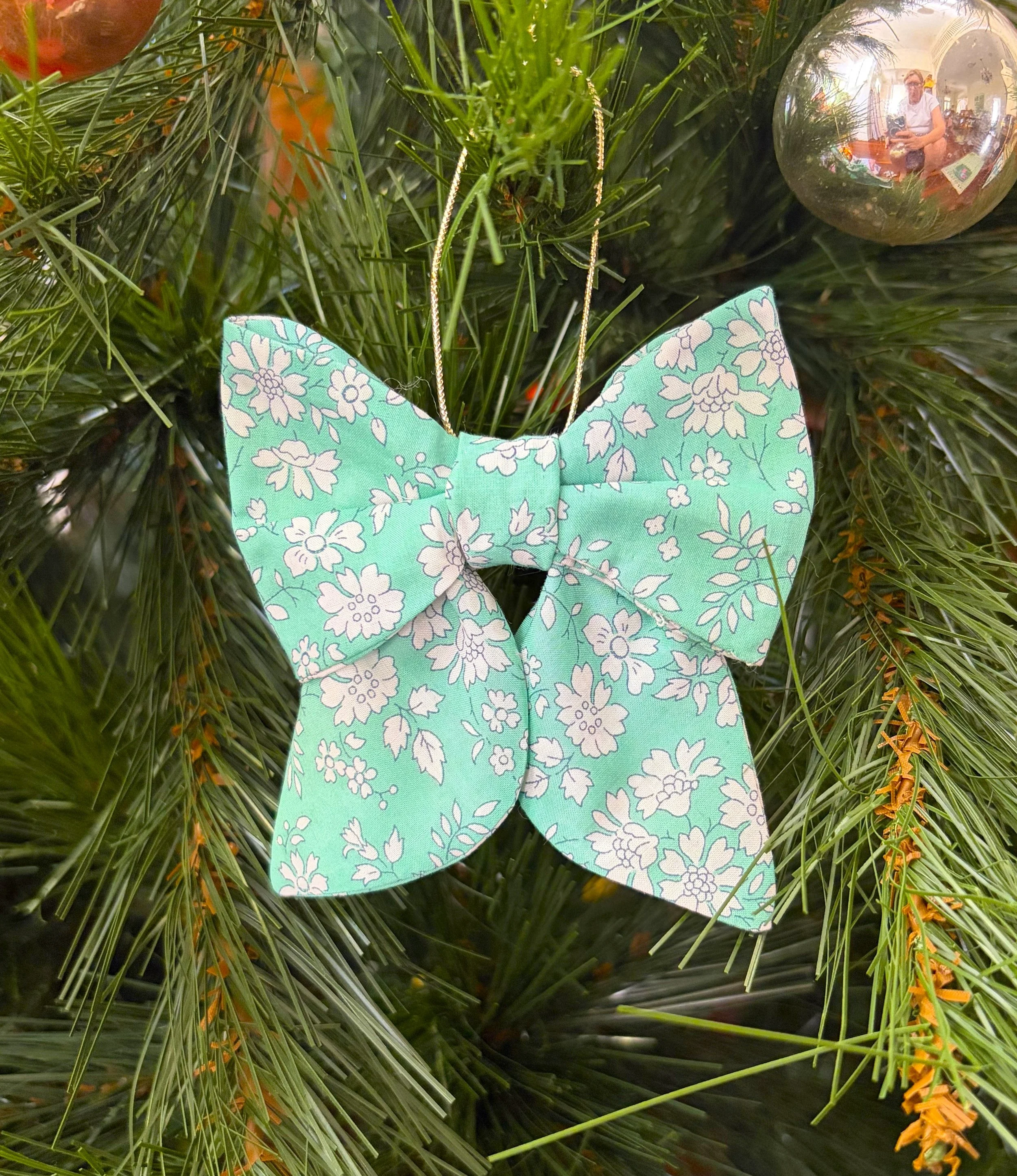 Liberty of London Christmas bow 'Capel' aqua