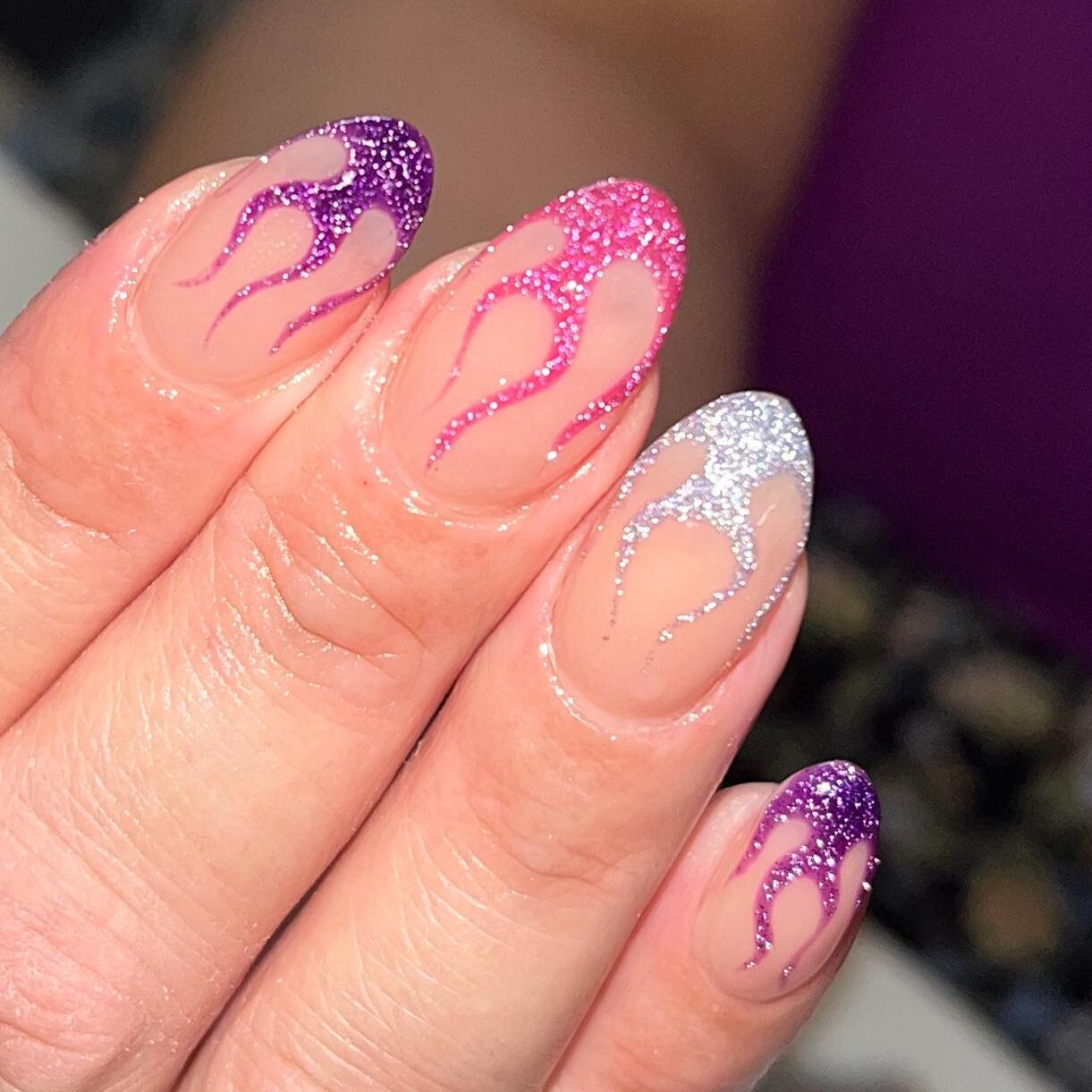 Nail art so hot, it's practically sizzling! 🔥
 #nails #perthnails #nailart #naturalnails