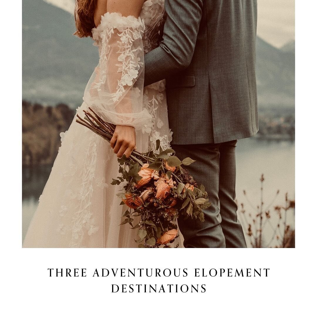 Are you looking for an adventurous elopement? 💘We got you covered! At Somewhere Crazy we love finding unique destinations for our couples and adding on some crazy experiences. ✨Take a look at these 3 amazing places, perfect for your next big adventu