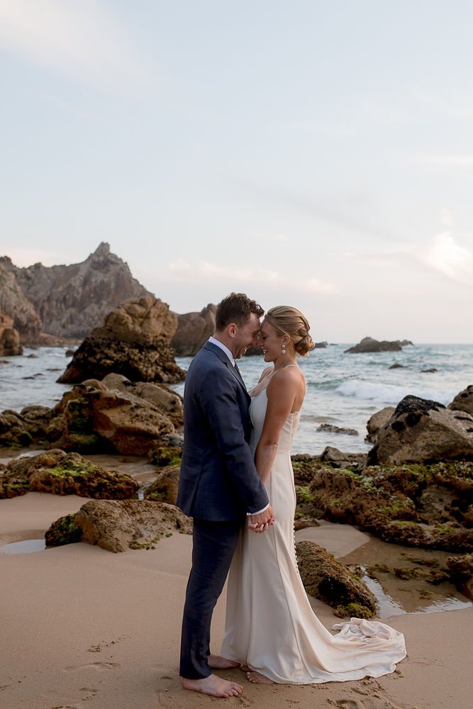 Romantic Beach Elopement in Sintra, Portugal
