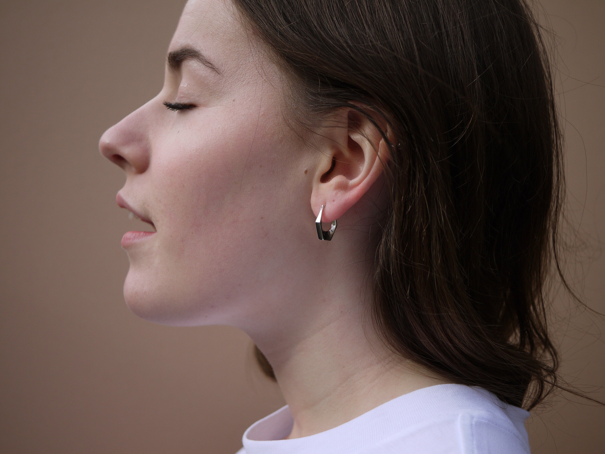 Mini Hexagon Hoops - Silver .jpg