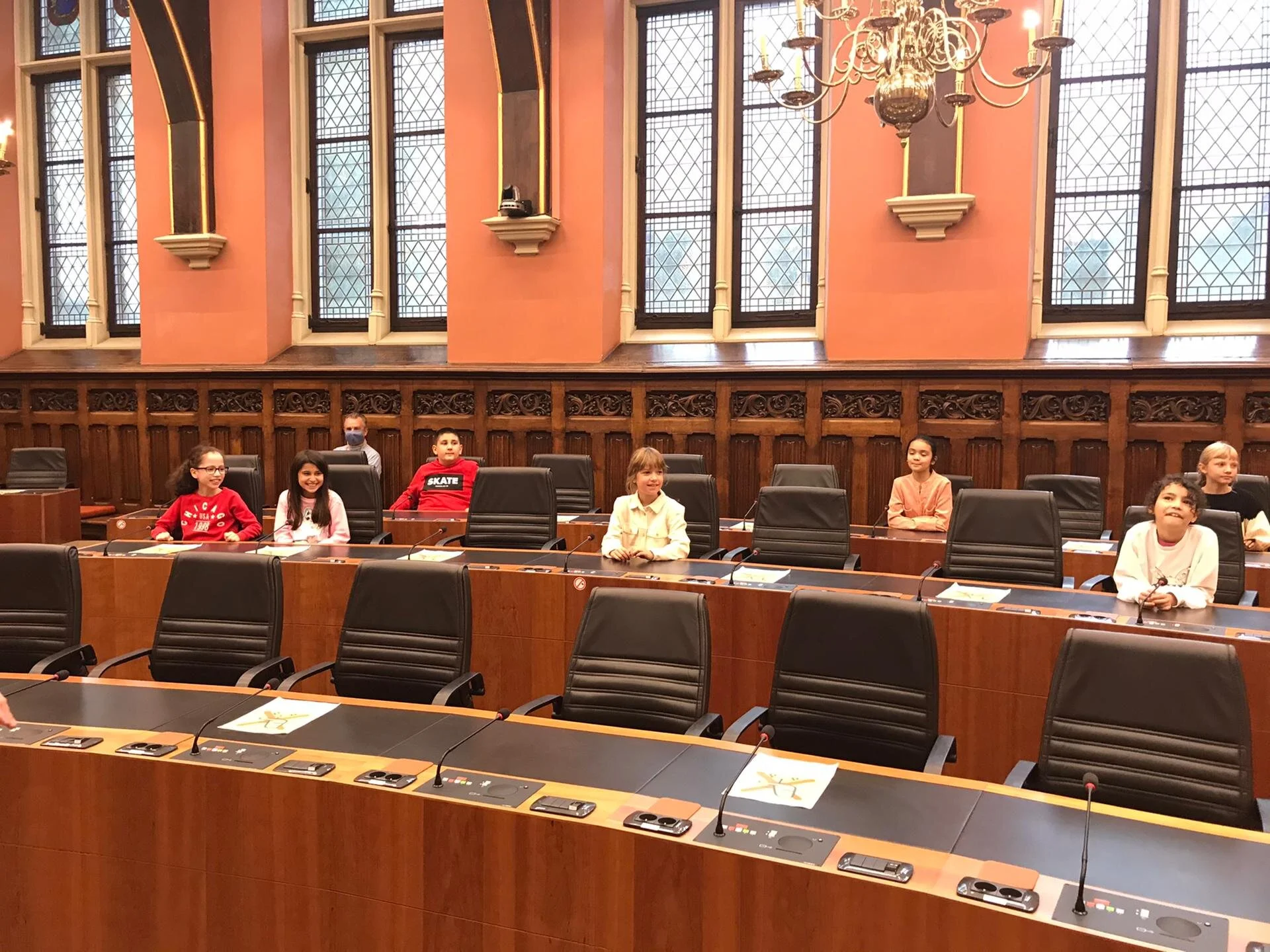 4C op bezoek in het stadhuis van Gent