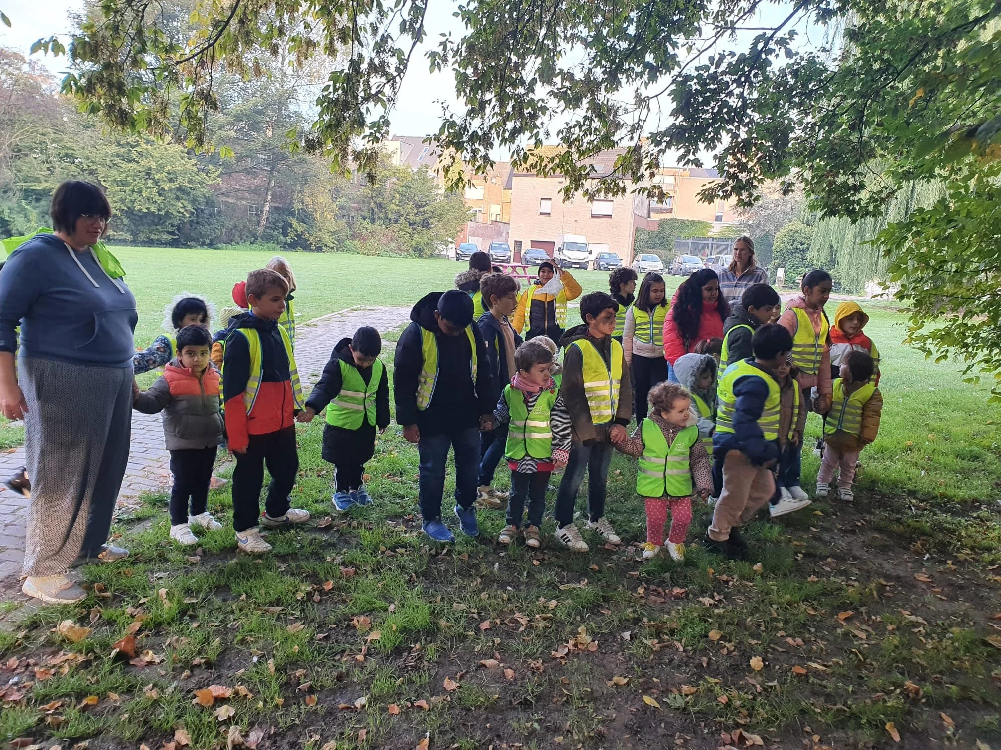 IC en ID op herfstwandeling   met het 3de leerjaar 