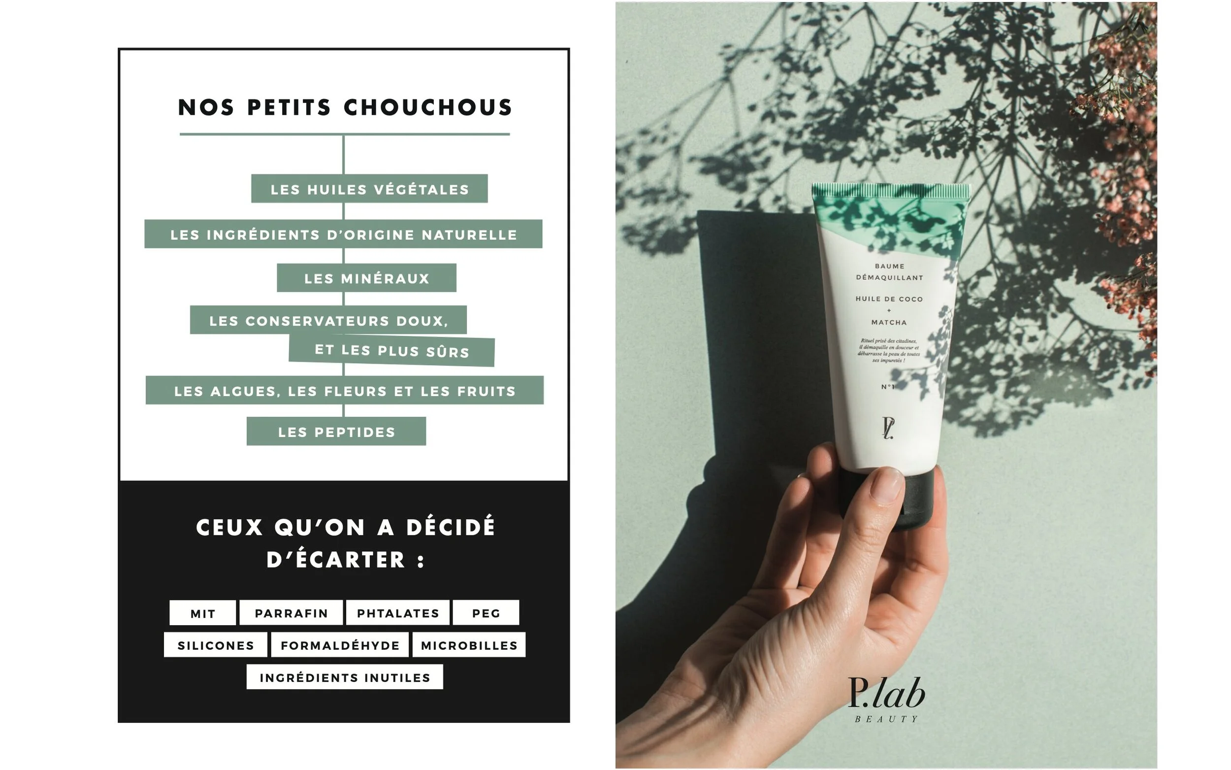 Refonte du dossier de presse de P.lab Beauty (marque propre de Prescription Lab)