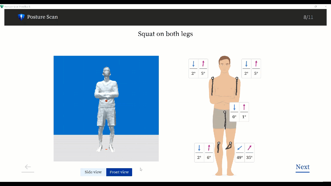 Export structured and deidentified movement data for deeper analysis and comparison.