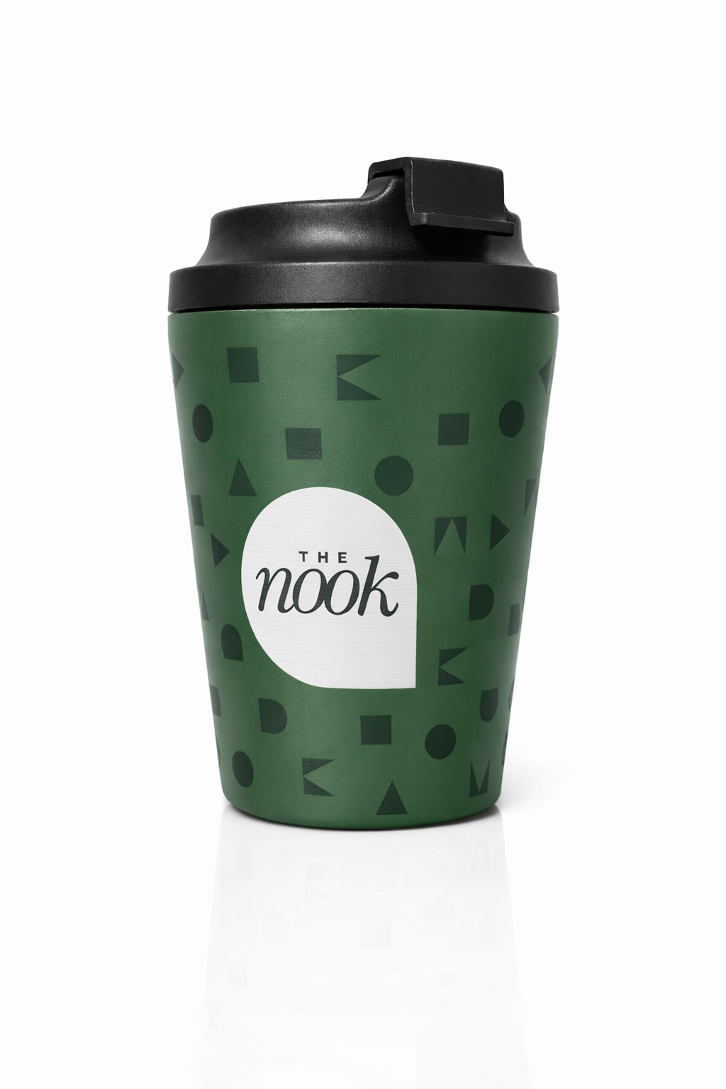 The Nook Matte Green Metal Vacuum Thermos