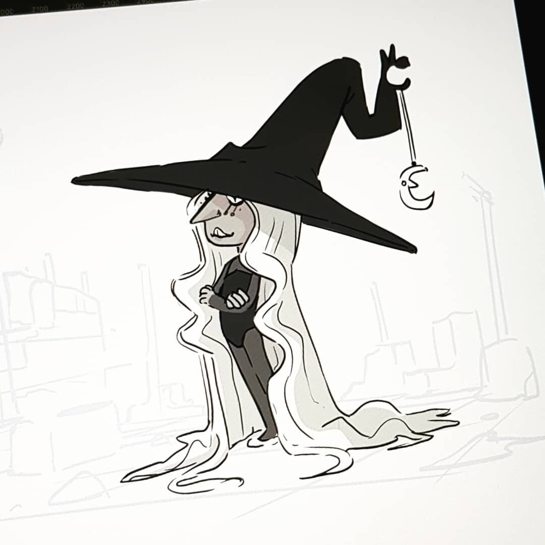 Unavoidable witch 
Her hairs too long so she must be up to something. 
#art #artistsoninstagram #illustratorsoninstagram #illustration #concept #character #storyartist #characterdesign  #witch