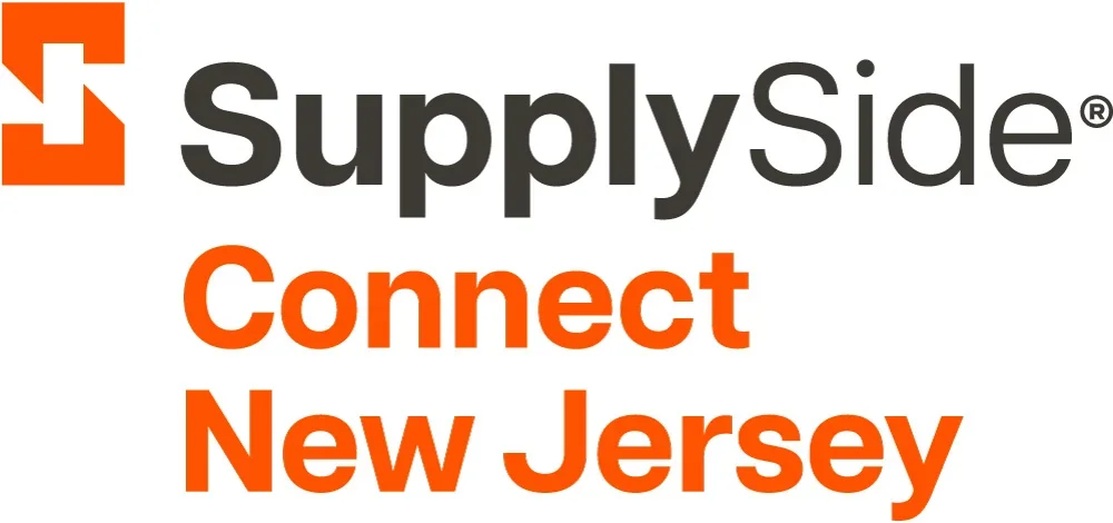 SupplySide Connect New Jersey logo in black and orange text with a stylized orange interconnected squares icon.