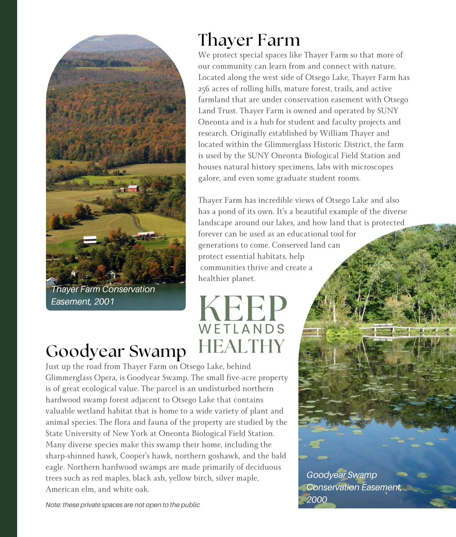 Otsego Land trust + SUNY Oneonta — Otsego Land Trust