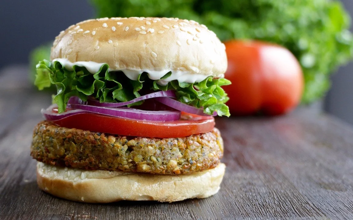 Almaz Foods Falafel Burger — vegan plant-based Lebanese falafel burger, gluten-free, made in Scotland