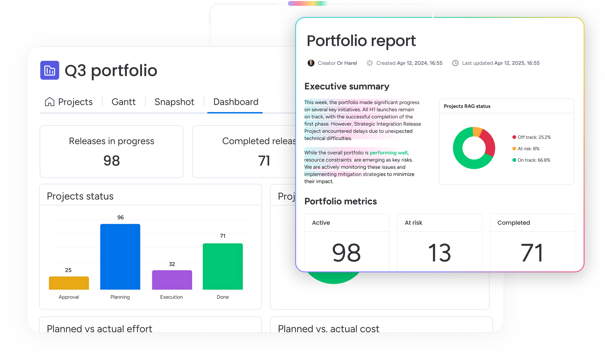 Monday.com work management portfolio dashboard 2026