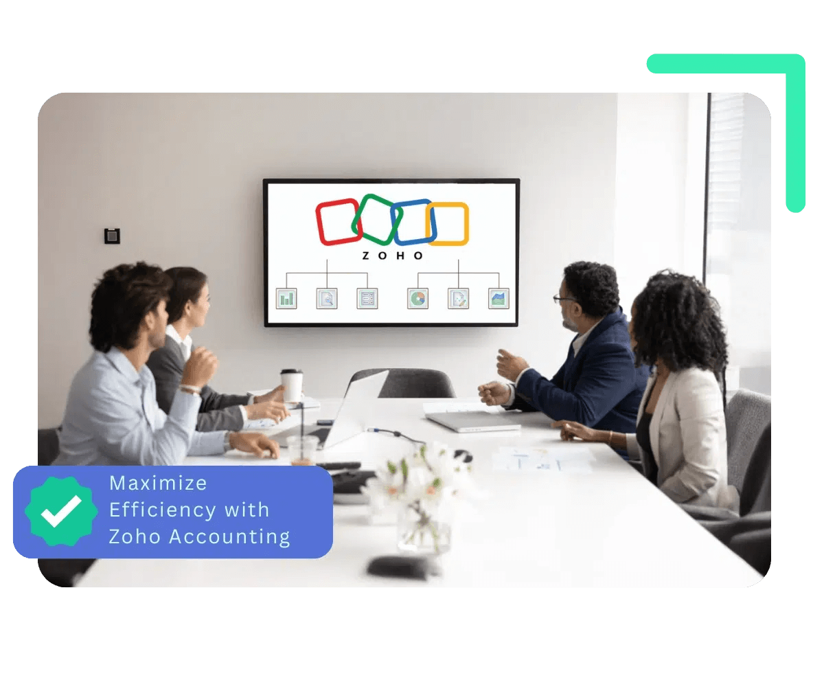 team of accounting experts performing ongoing zoho bookkeeping services