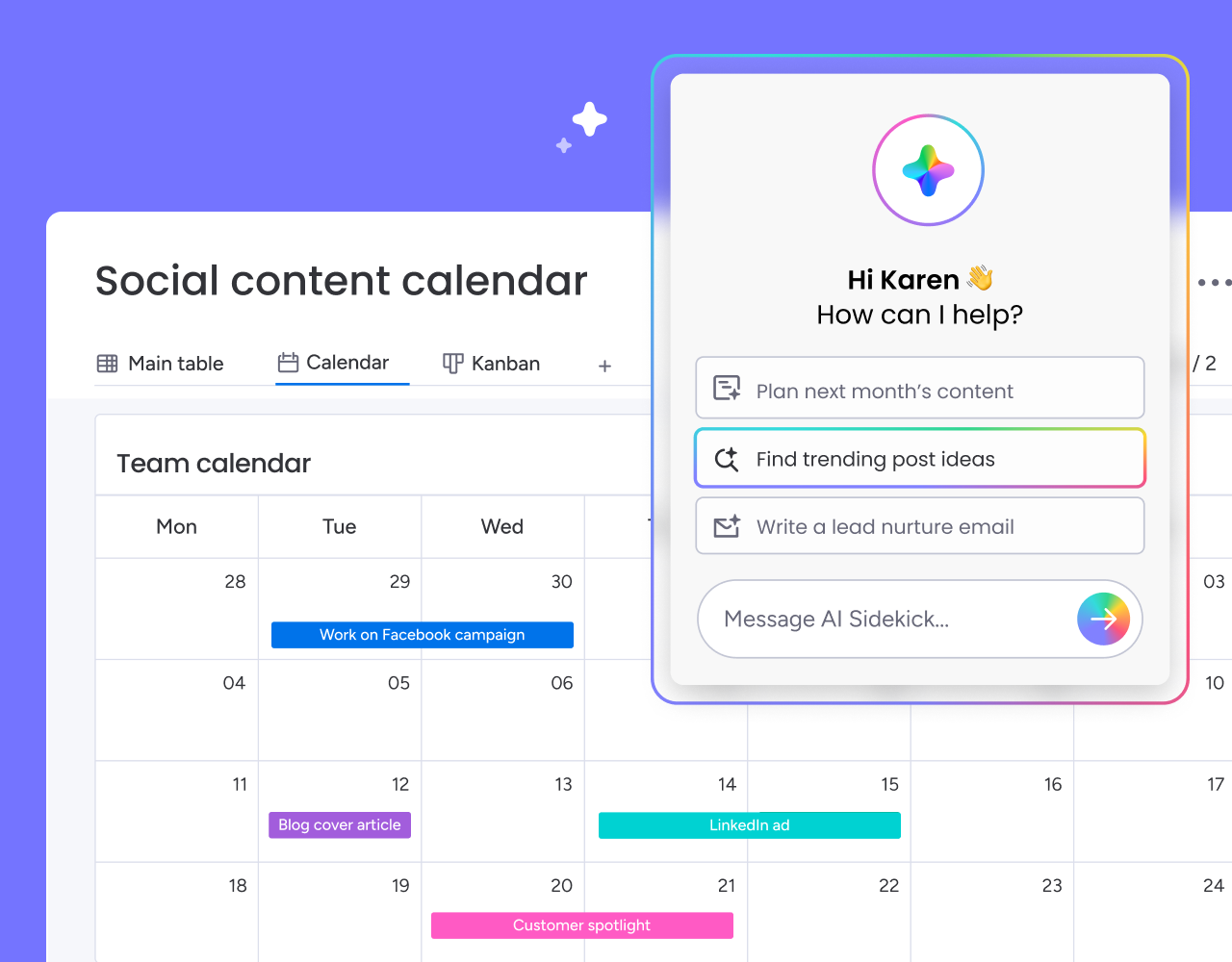 Monday.com work management social media and marketing dashboard 2026