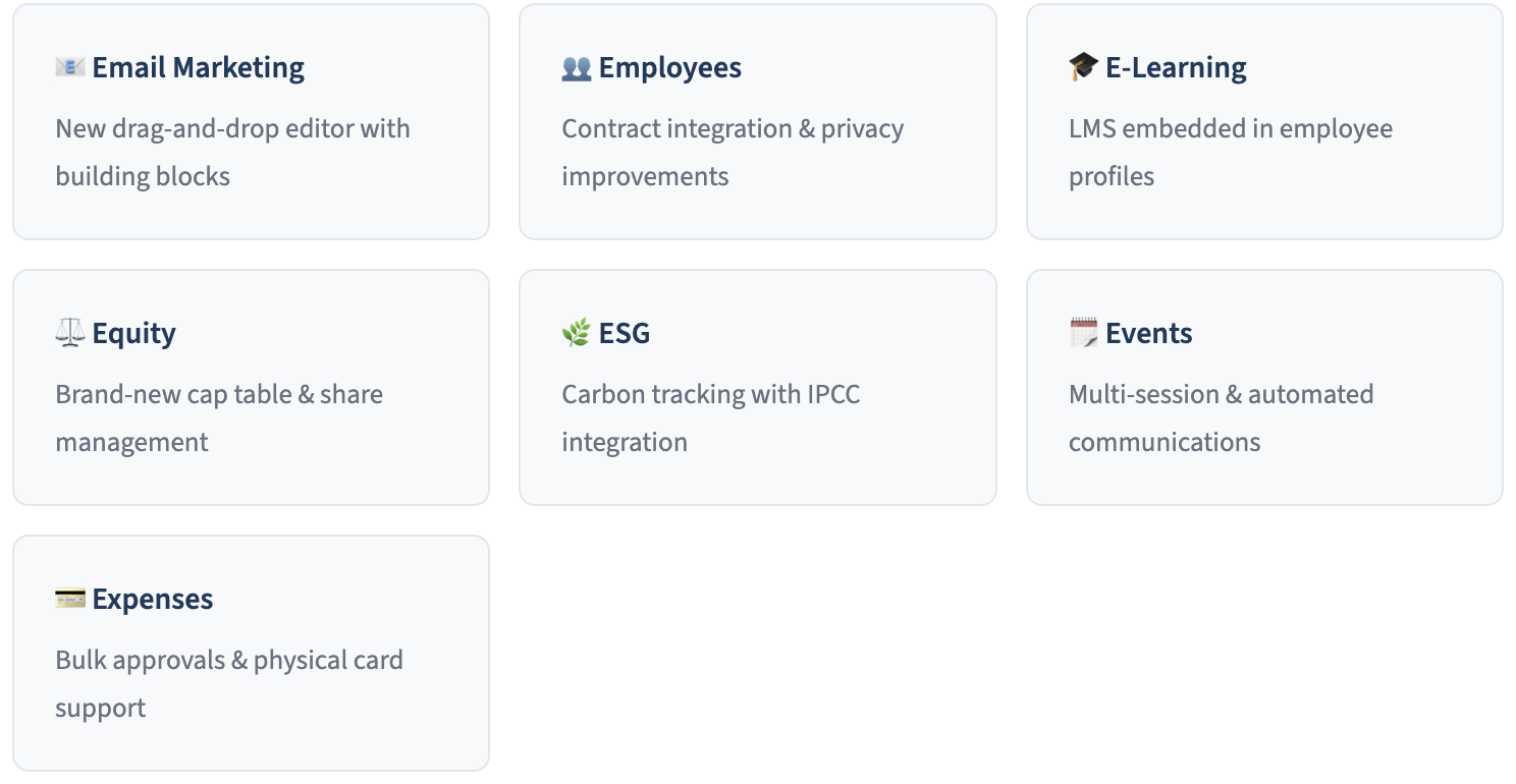 list showing 7 updates in Odoo 19