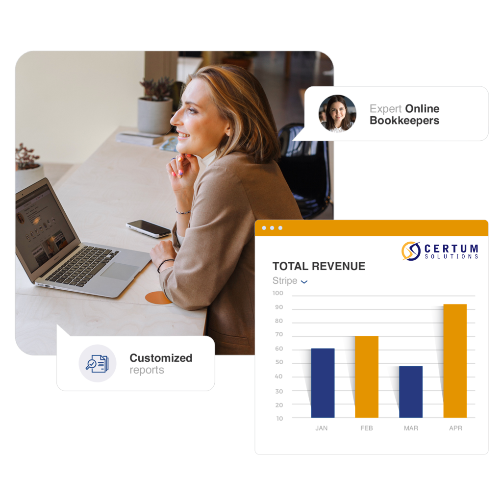 Bookkeeping firm that provides monthly or quarterly reports