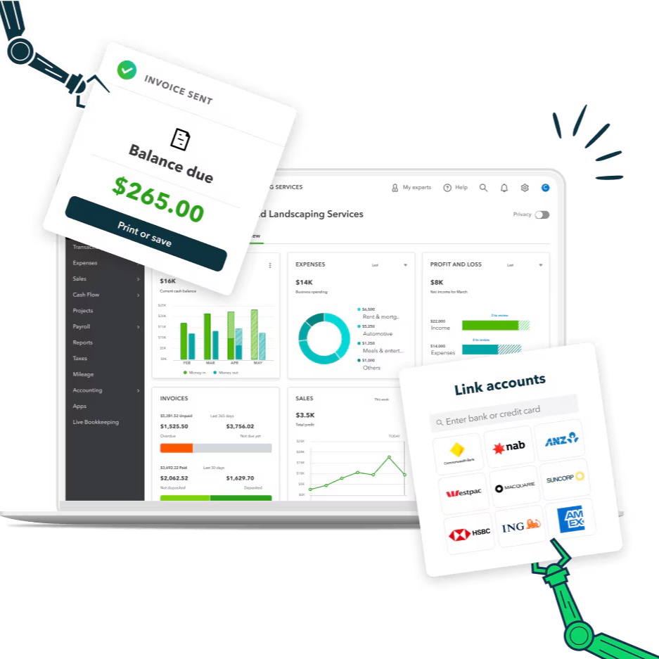 Illustration of a growing business needing QuickBooks rescue and cleanup help