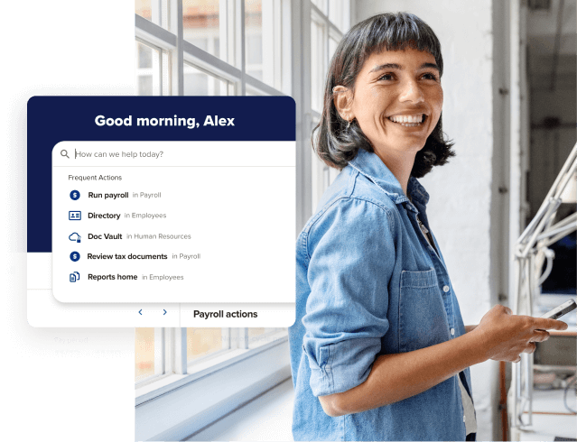 ADP Dashboard showing payroll overview