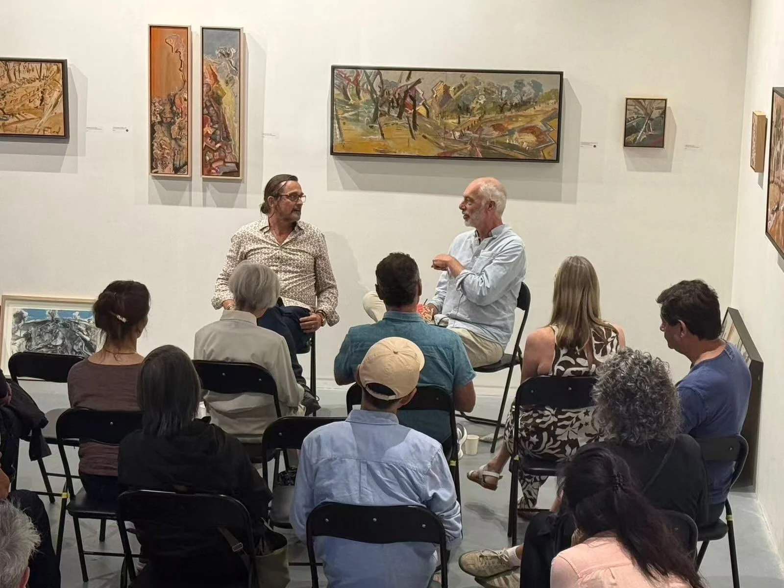 Last shoutout: 

Thanks to everyone who came to my artist talk with @paulconnorstudio on Saturday. 

Paul - you were a gracious and insightful interviewer. Thank you. 

The exhibition is open until 5.00pm this Sunday 1 November. I&rsquo;ll be there T