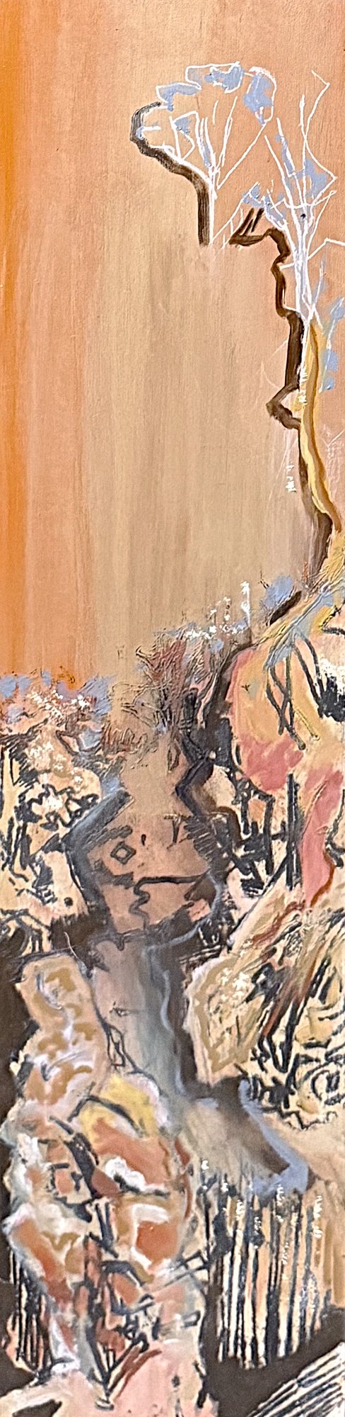  The impossible rock face   Oil on board  80x20cm 2026