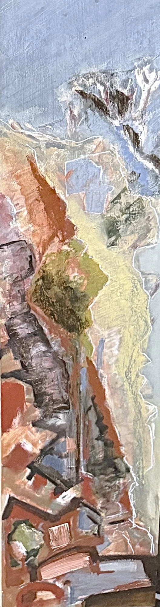  Over the crest   Oil on board  80x20cm 2026