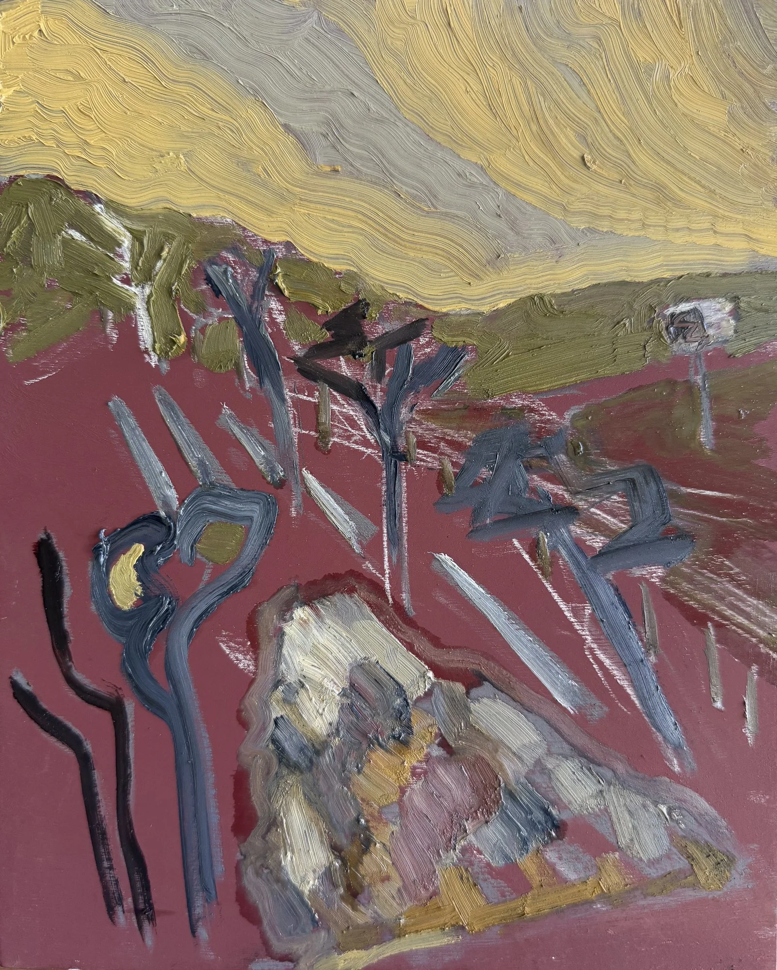  Signals   Oil on board  25x20cm 2026