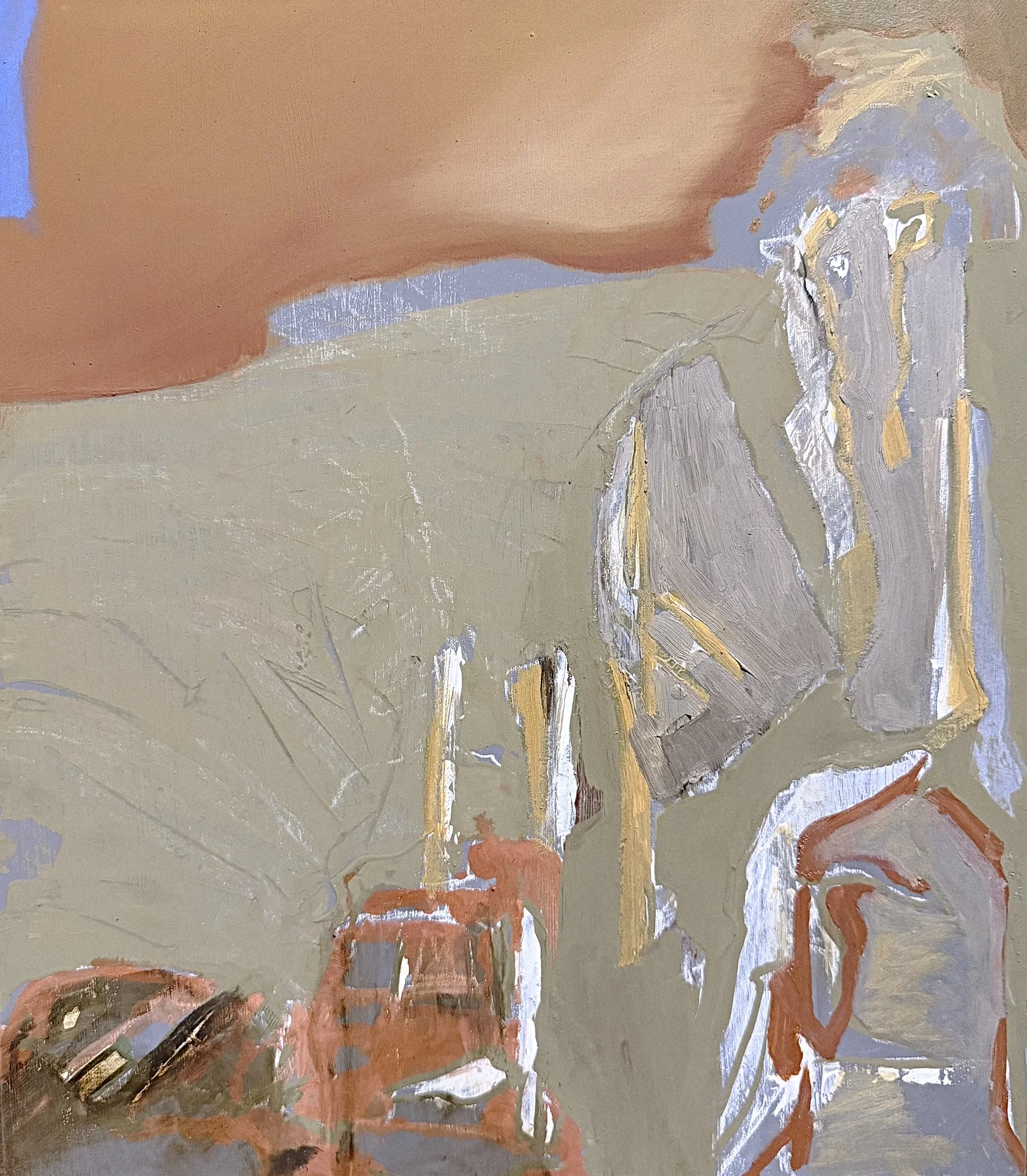  There's a goat in them hills   Oil on board  40x35cm 2026