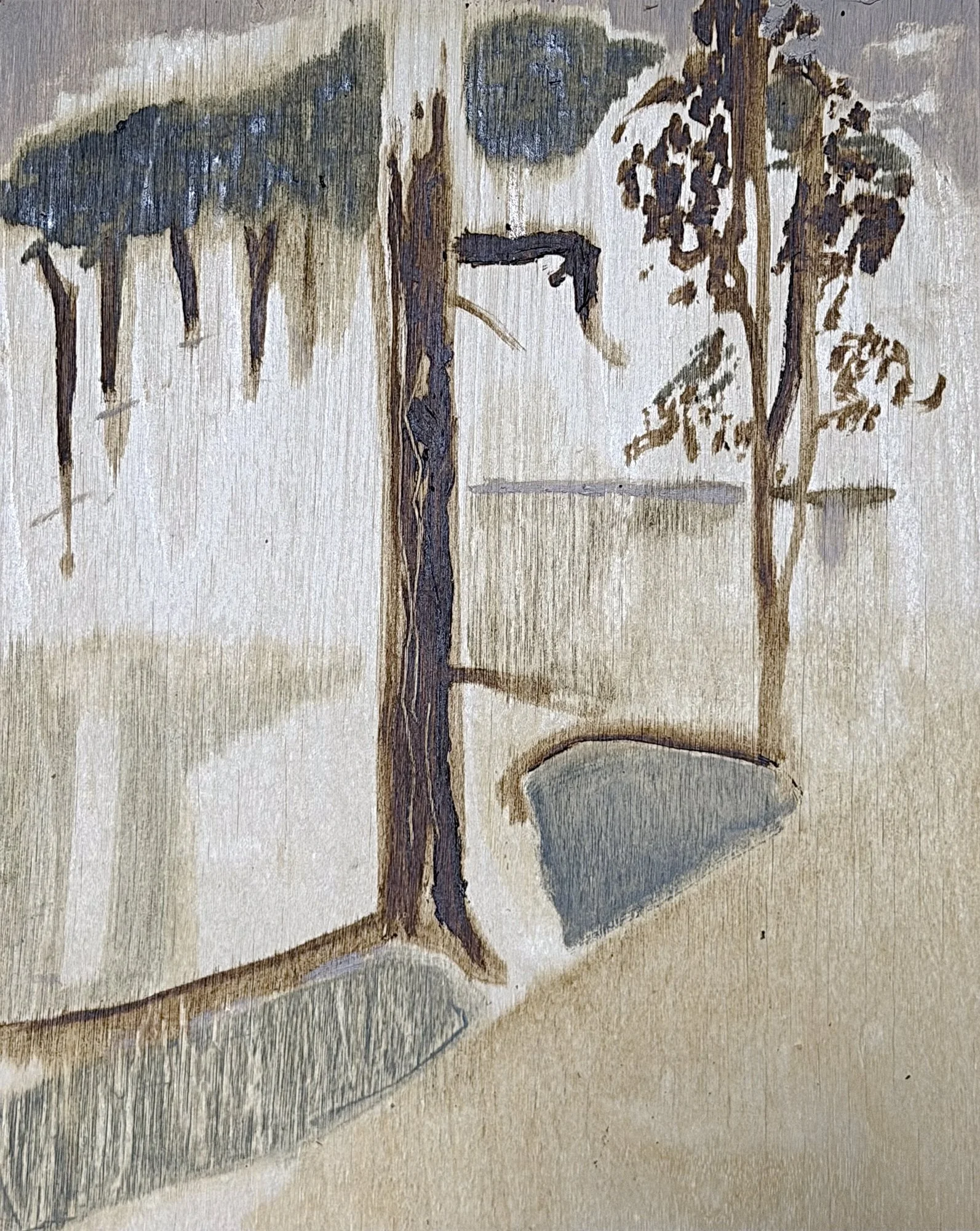  Old Iron Bark   Oil on board  25x20cm 2026