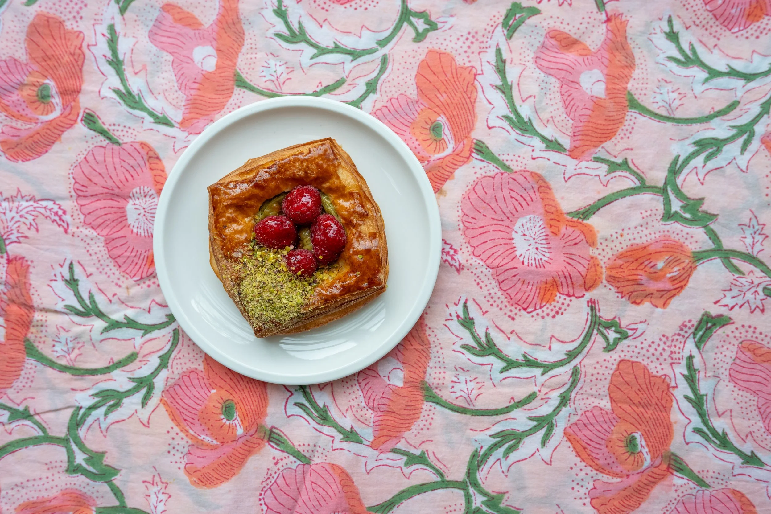 Raspberry & Pistachio Danish