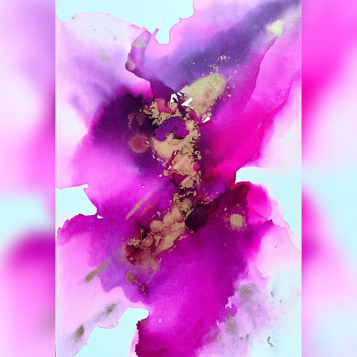 And here it is! &ldquo;Weeping orchids&rdquo;. Alcohol ink on an A3 primed canvas board. A few layers of varnish and the colors come to life even more. #alcoholink #alcoholinkartist #copicink #artdailydose #aspiringartist #zugart #artinswitzerland #s