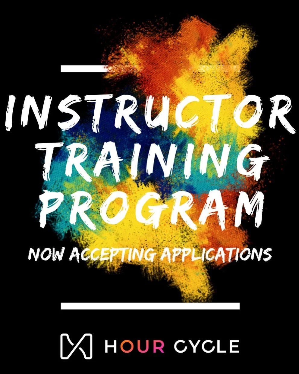 Limited spaces available! Email info@hourcyclestudio.com if you are:

&bull;dope AF
&bull; 💯 aligned with OUR core values (emphasis on the 💯)
&bull;interested in teaching classes but not sure how to get started
&bull;ready to dedicate 4 weeks to ho