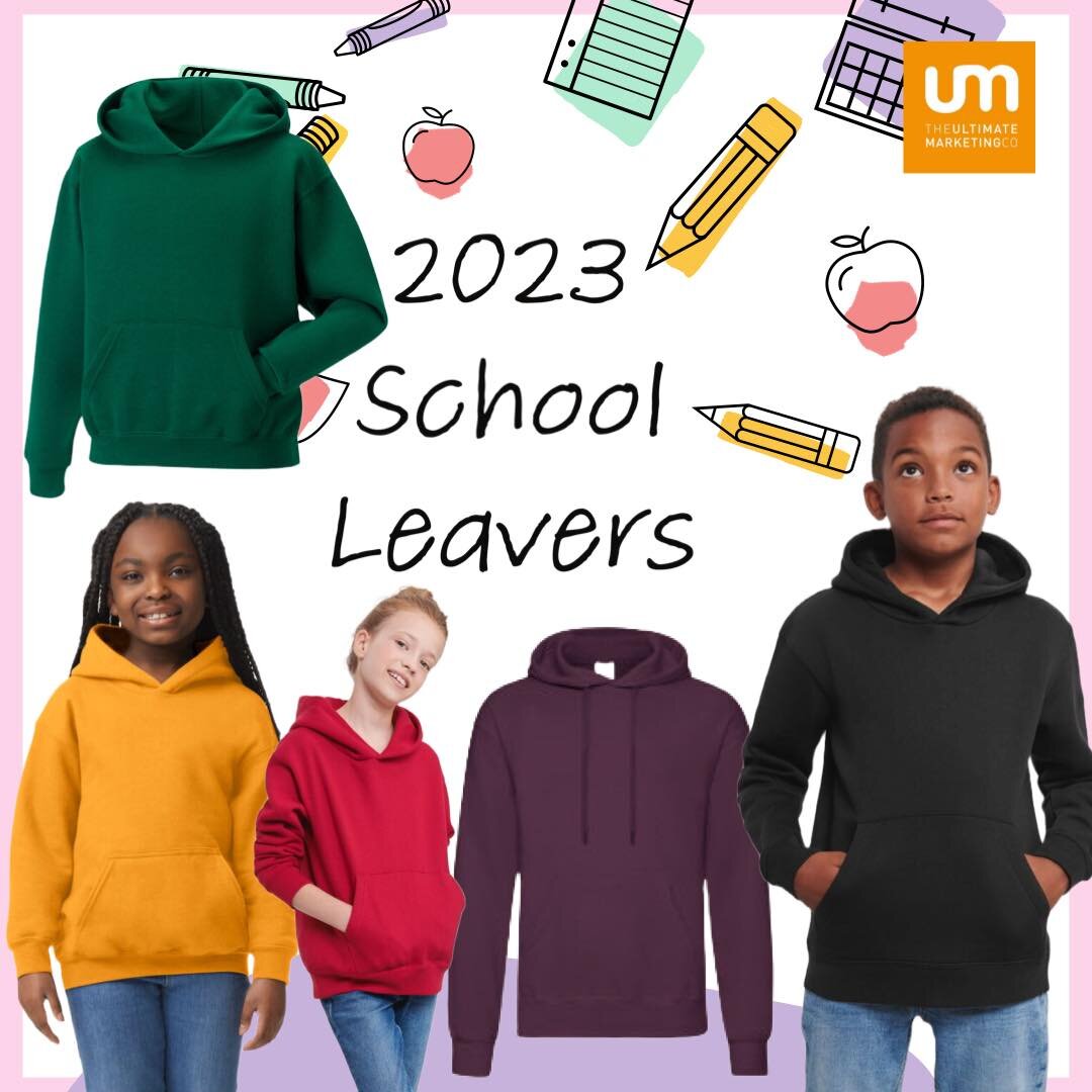 Time to get thinking about school leavers hoodies! 🤩

#2023leavershoodies #leavershoodies #schoolleavers #printedhoodies #customapparel