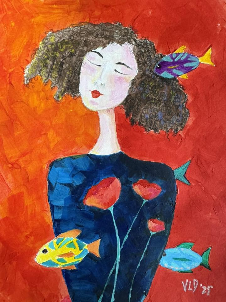 Dream 9 x 12 in, acrylic on paper